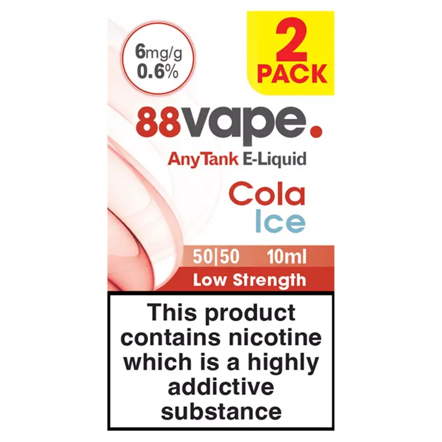 88Vape AnyTake E-Liquid Cola Ice 50/50 2 x 10ml - £2.40
