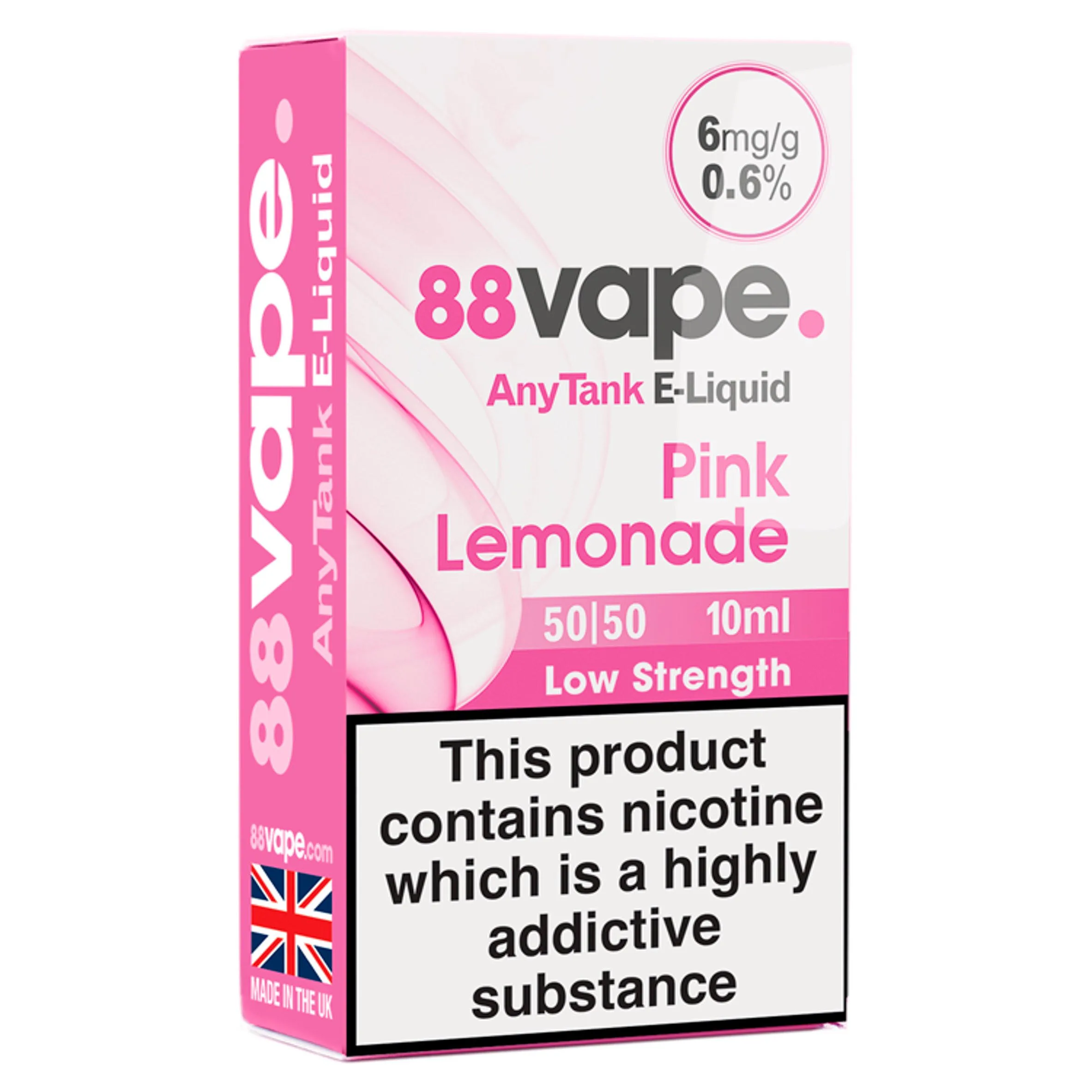 88Vape AnyTank E-Liquid 6mg Pink Lemonade 10ml | Grocefully