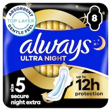 Any 2 for £3.20 Clubcard Price - Selected Always Ultra Sanitary Towels Size 1 - 5 8 - 13 Packs