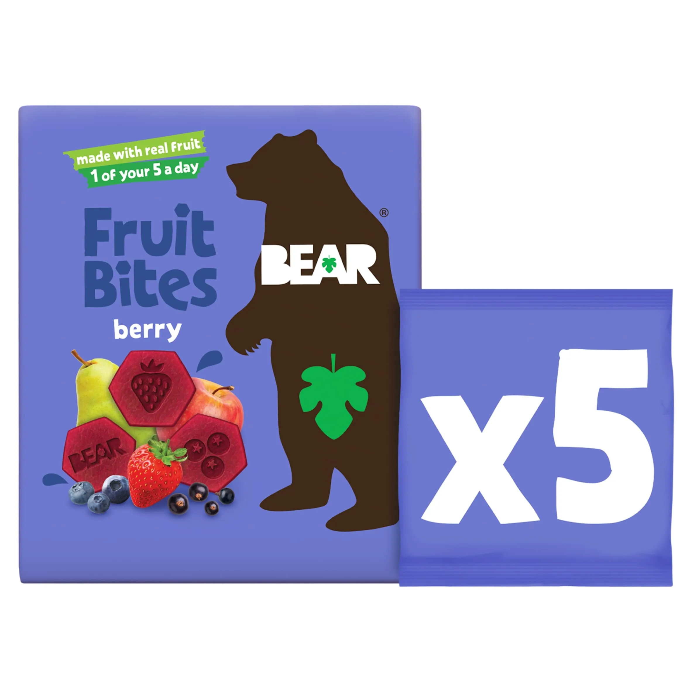 BEAR Fruit Bites Berry 5x20G - £2.00 | Grocefully