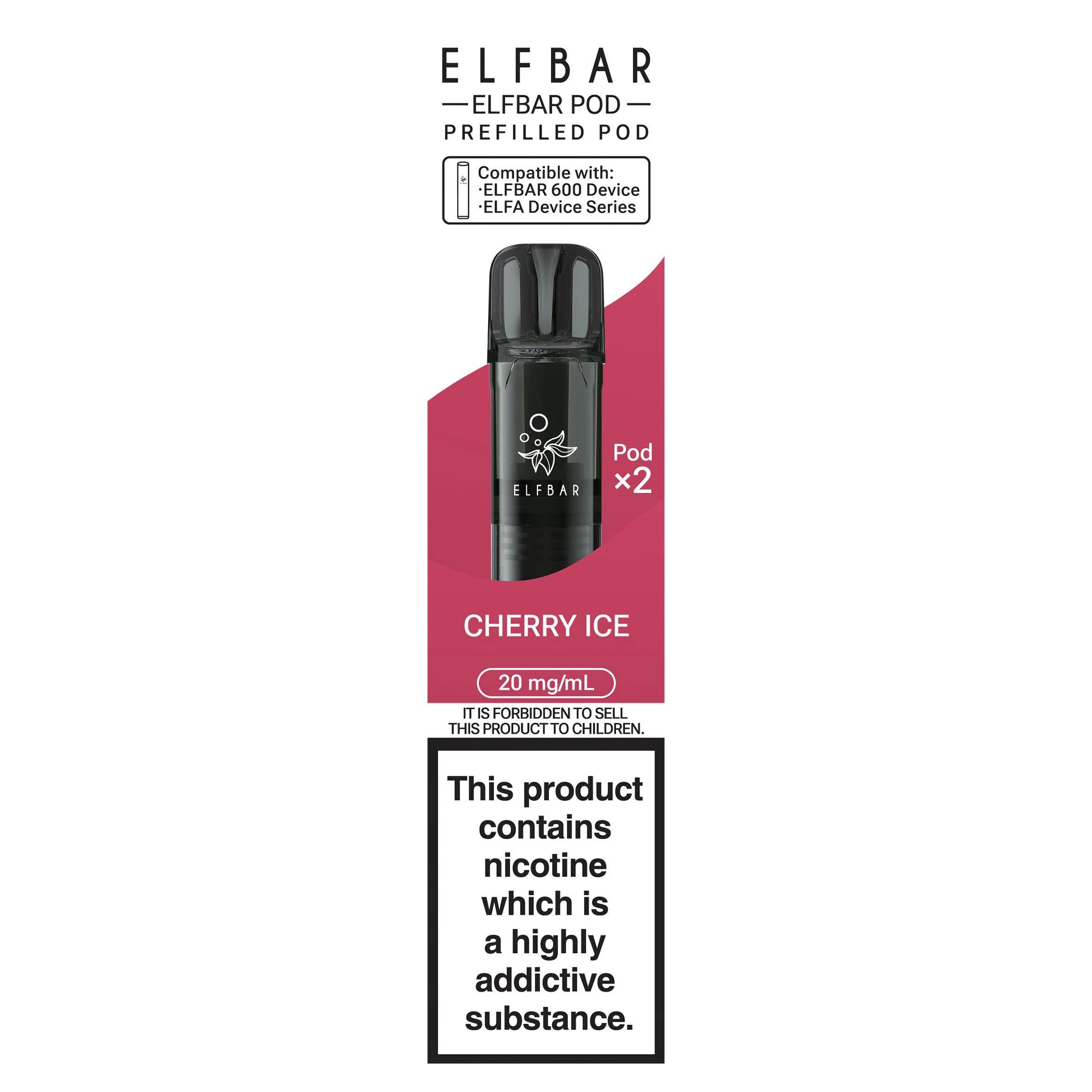cherry ice elf bar pods Elfbar Pod Prefilled Pod Cherry Ice 20mg/ml - £5.99