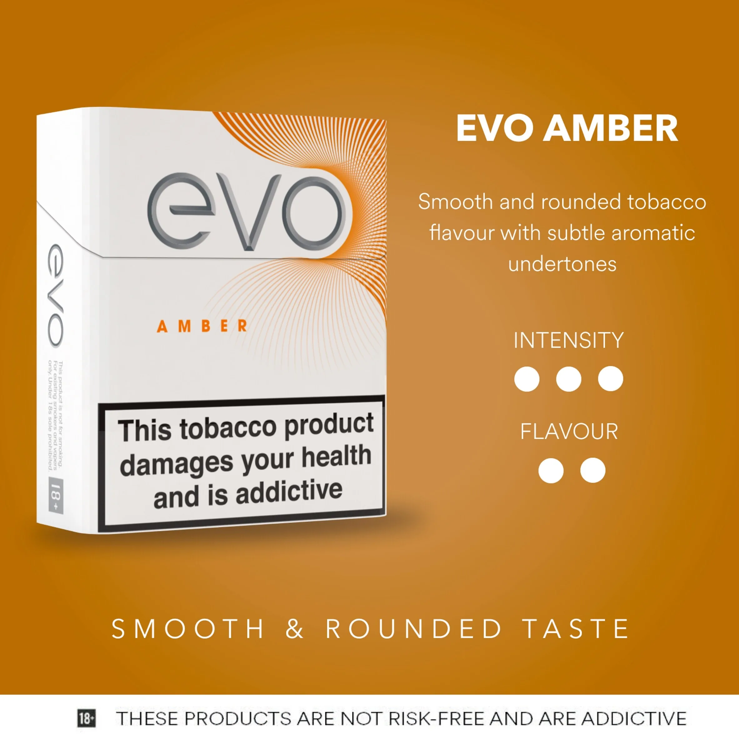 evo round tobacco sticks EVO 20 Tobacco Sticks Amber - £6.00