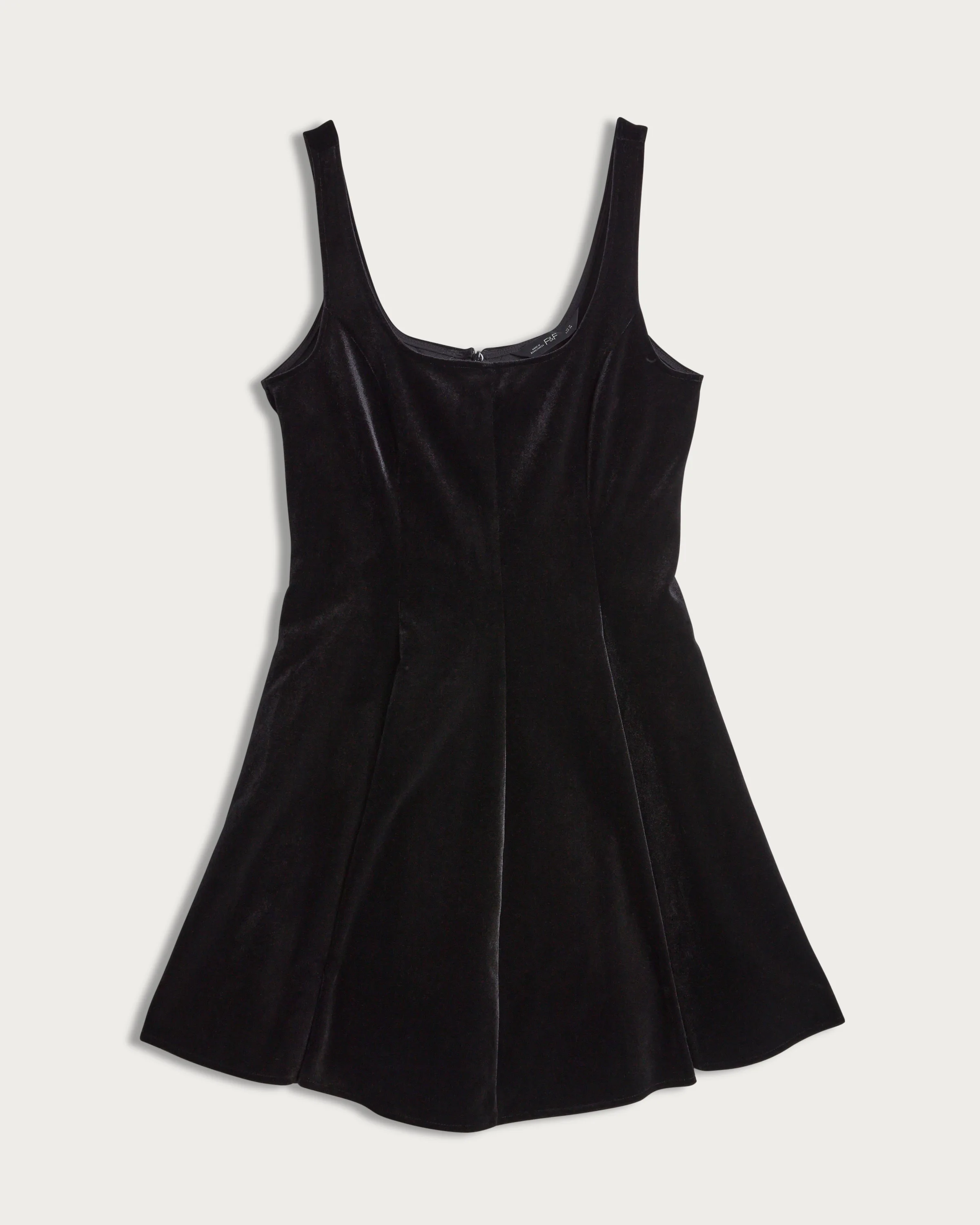 F&F Velvet Sleeveless Skater Dress in Black - 15.00 | Grocefully