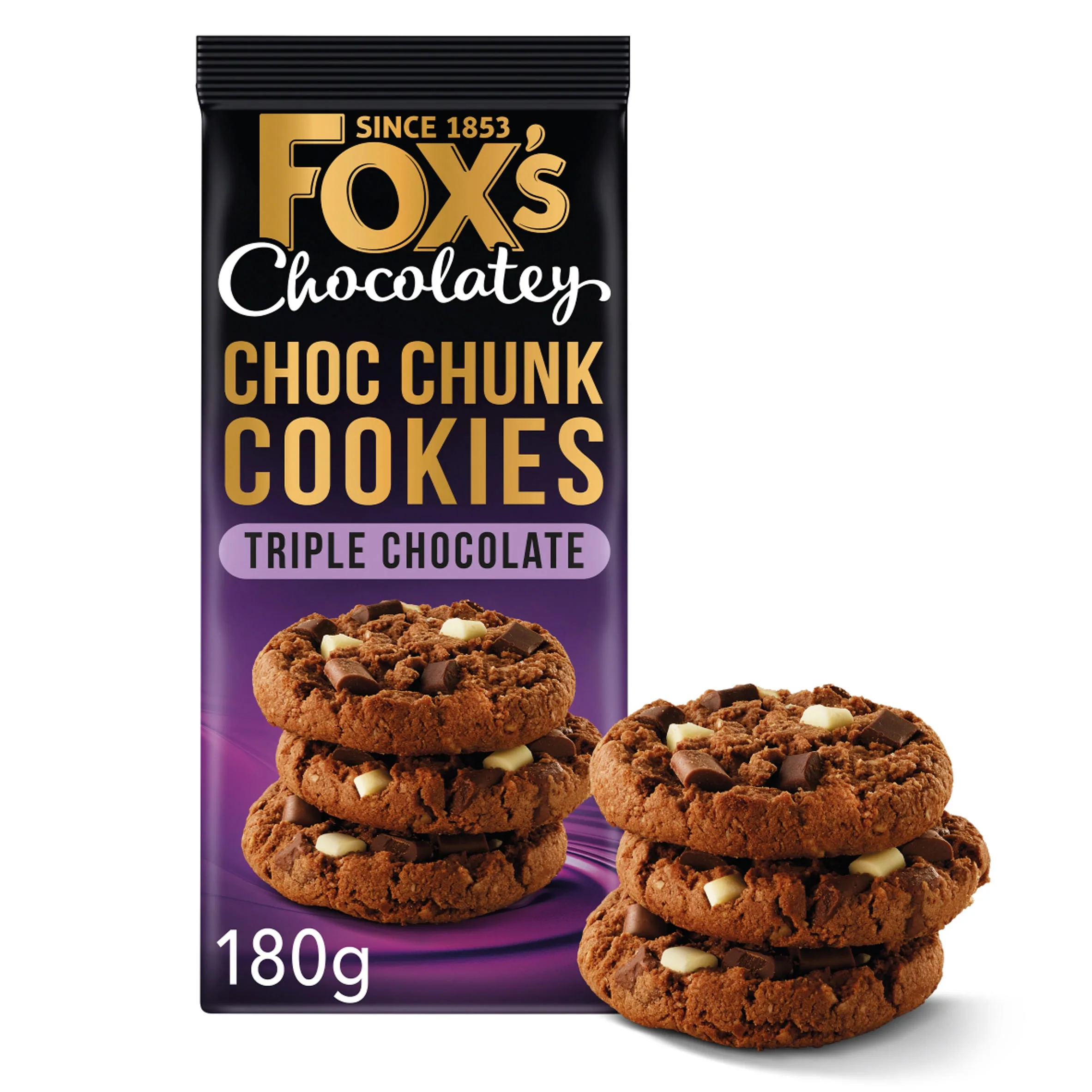 Fox's Chocolatey Biscuits Triple Chocolate Cookies 180g - £2.50