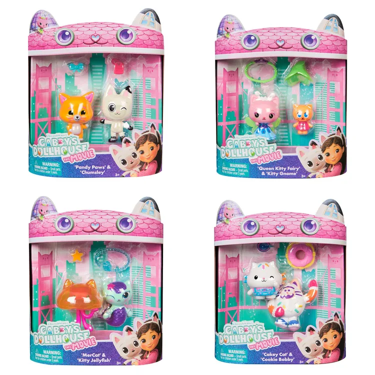 Gabby出品　まとめて Gabby's Dollhouse Pack of 2 Movie Figure Assortment - £6.00