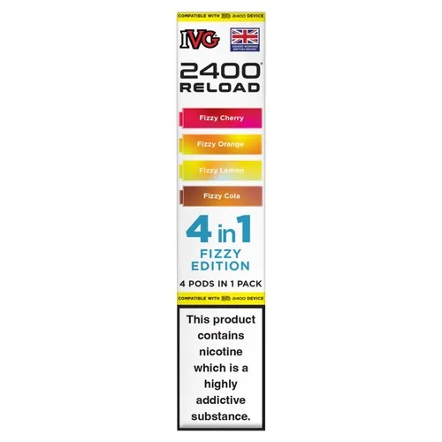 Ivg 2400 Reload 4 Pod Pack Fizzy Edition - £8.00