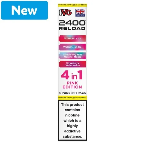Ivg 2400 Reload 4 Pod Pack Pink Edition - £8.00