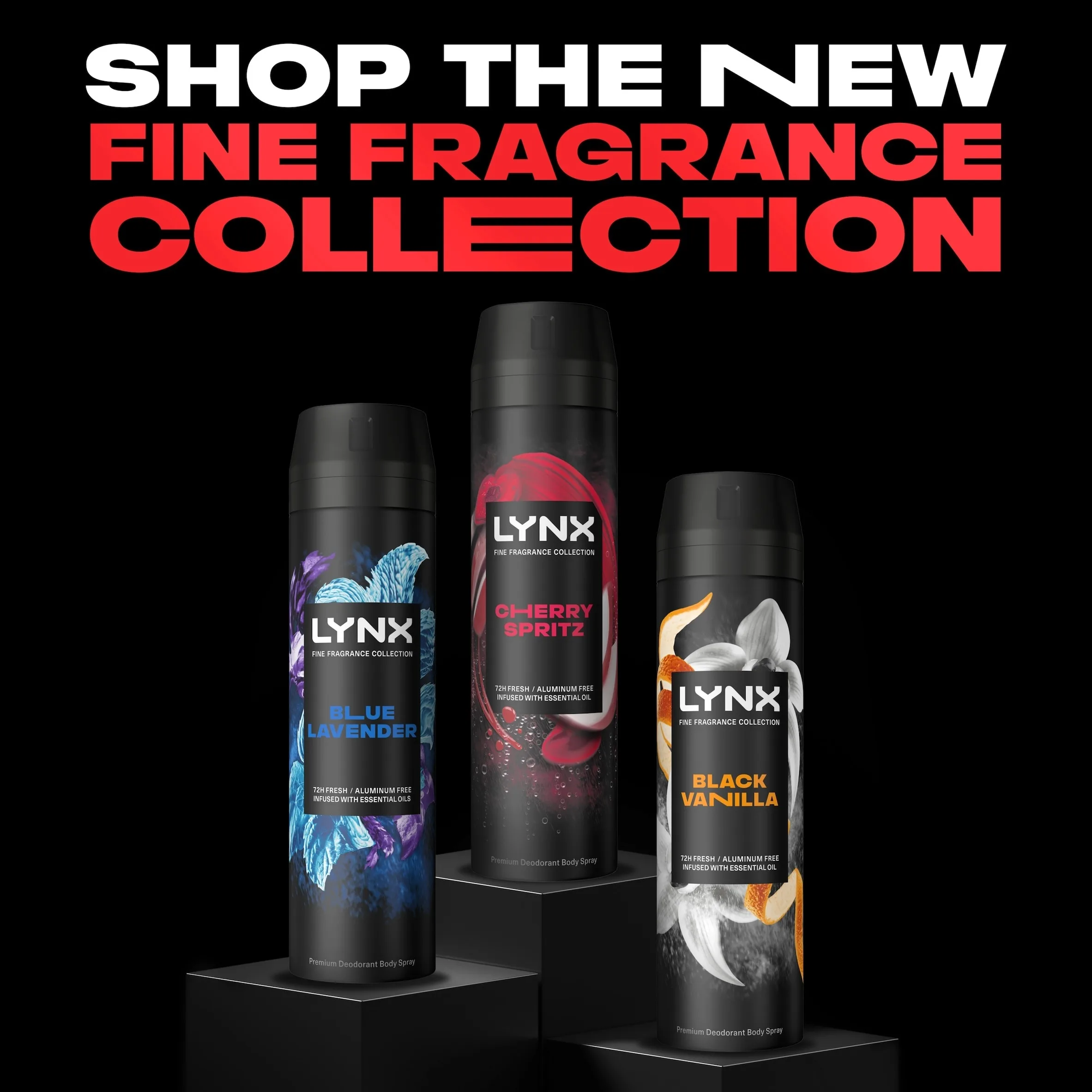 Lynx Cherry Spritz 72h Fine Fragrance Premium Deodorant Bodyspray
