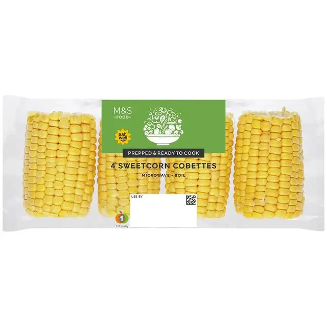Buy Sweetcorn Cobettes, save 15% on M&S Butter
