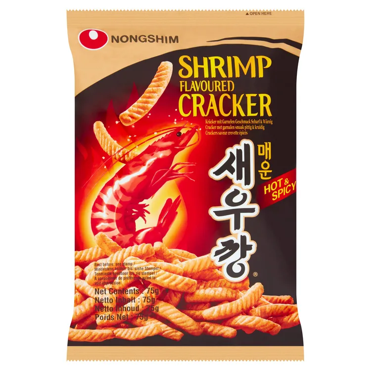 Nongshim Shrimp Flavoured Cracker Hot & Spicy 75g - £0.85 | Grocefully