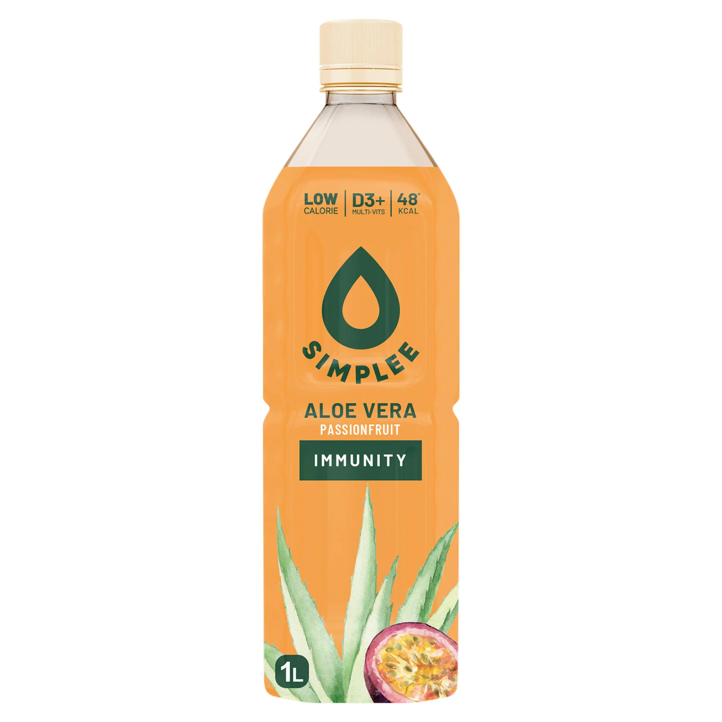 Simplee 1L Aloe Vera Immunity Wellness Drink Passionfruit - 2.95 |  Grocefully