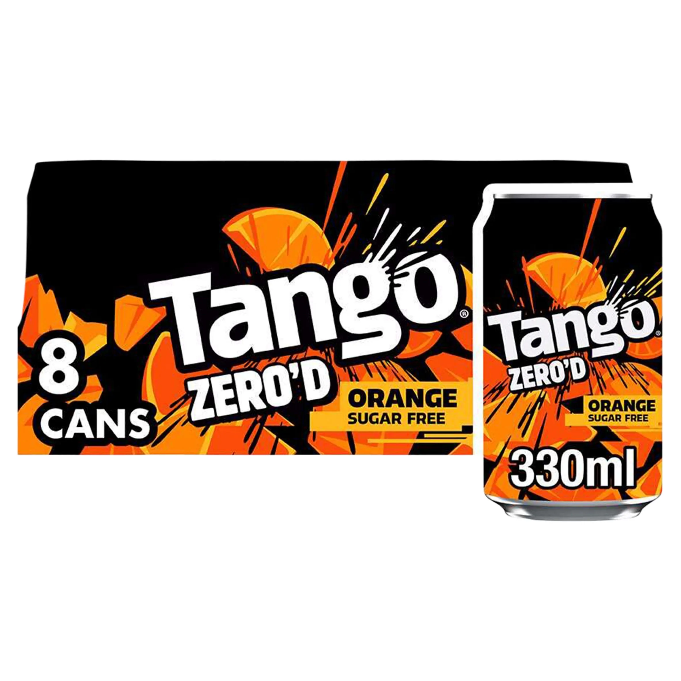 Tango Zero'd Orange Sugar Free Cans 8 x 330ml - £4.00 | Grocefully