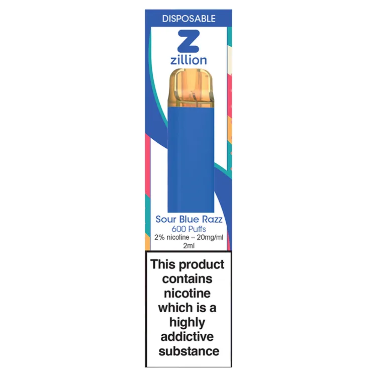 zillion disposable vape Zillion Disposable Sour Blue Razz 2ml