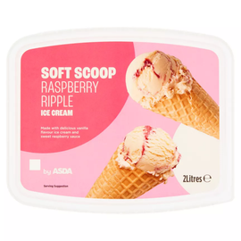 ASDA Soft Scoop Raspberry Ripple Ice Cream - Image 1