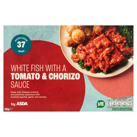 ASDA White Fish with a Tomato & Chorizo Sauce 380g - Image 1