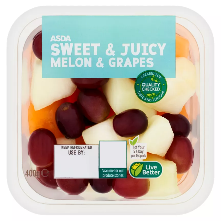 ASDA Sweet & Juicy Melon & Grapes 400g