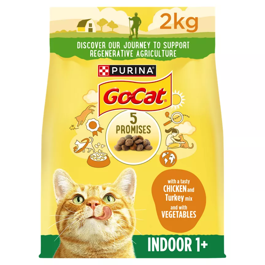 Go-Cat Indoor Cat Food with Chicken & Added Garden Greens 2kg
