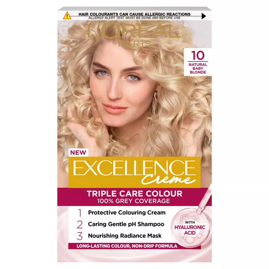 L'Oreal Excellence Permanent Hair Colour Natural Baby Blonde 10