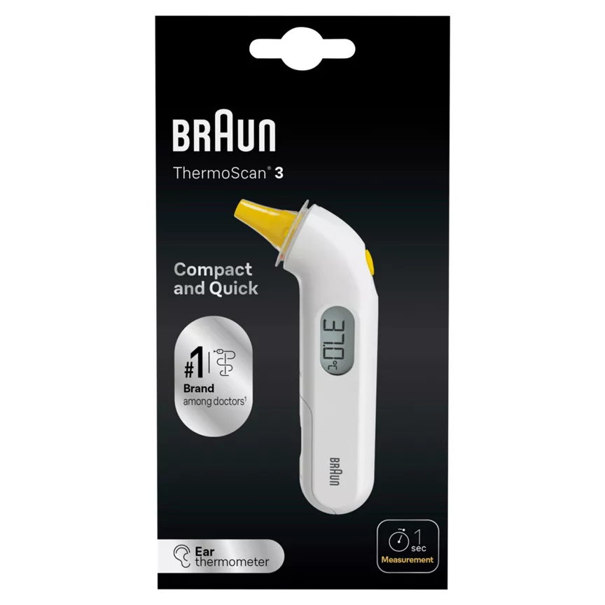 Braun ThermoScan 3 High Speed Compact Ear Thermometer