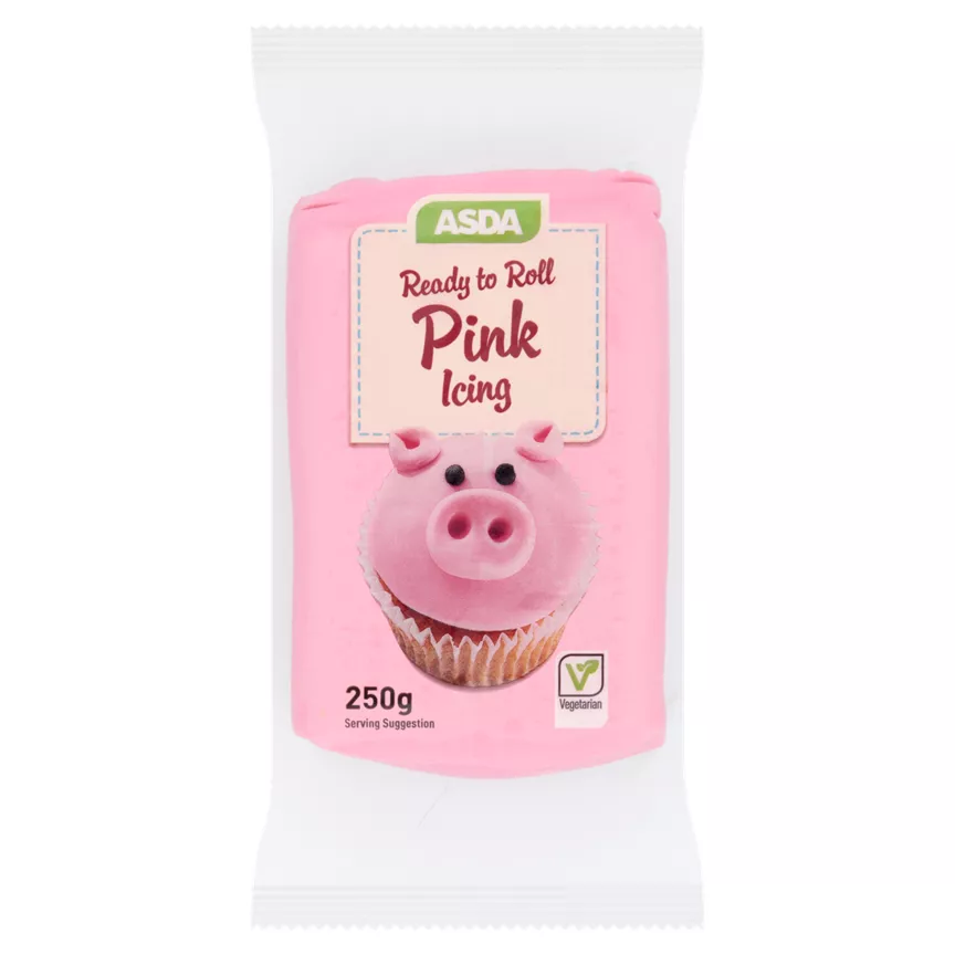 ASDA Ready to Roll Pink lcing 250g