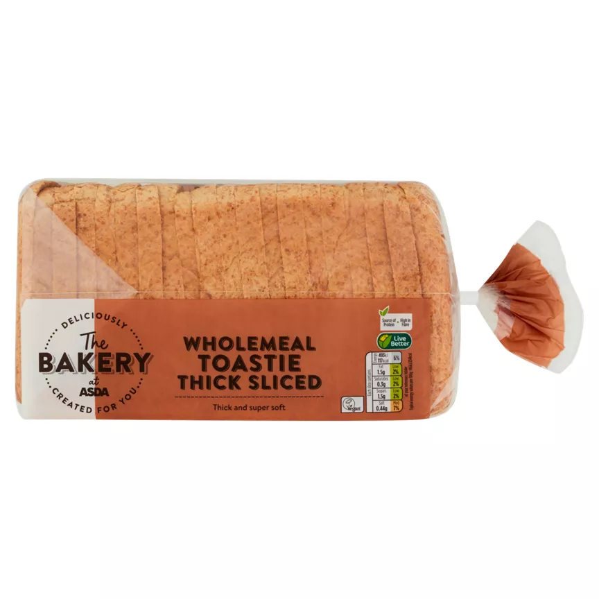 The BAKERY at ASDA Wholemeal Toastie Thick Sliced Bread