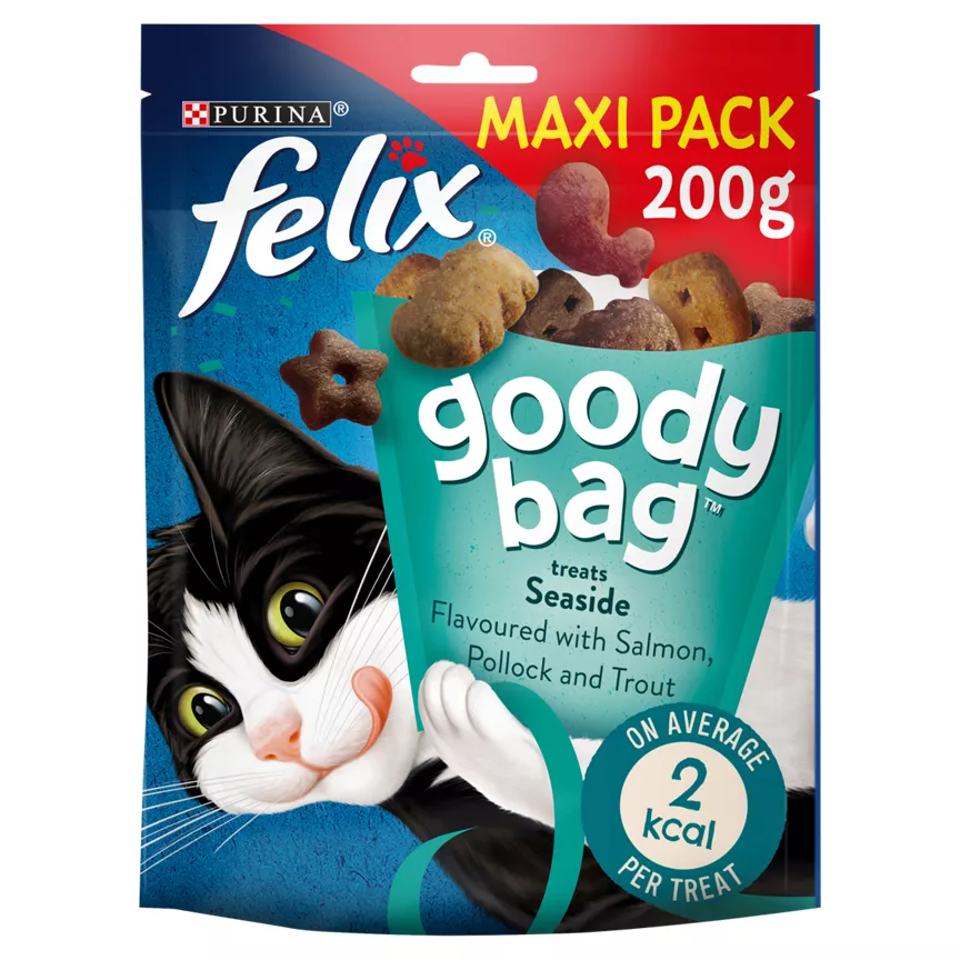 Felix Goody Bag Adult Cat Treats Seaside Mix 200g