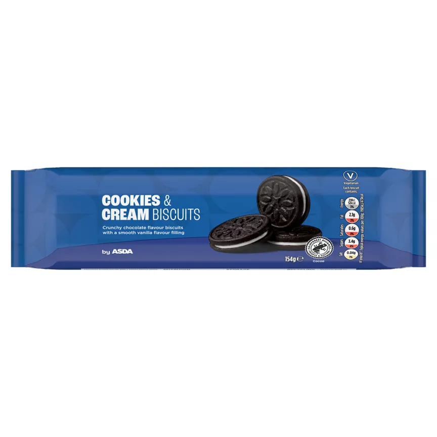 ASDA Cookies & Cream Biscuits