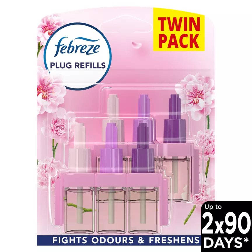 Febreze 3Volution Plug In Air Freshener Refill Twin Pack, Blossom & Breeze