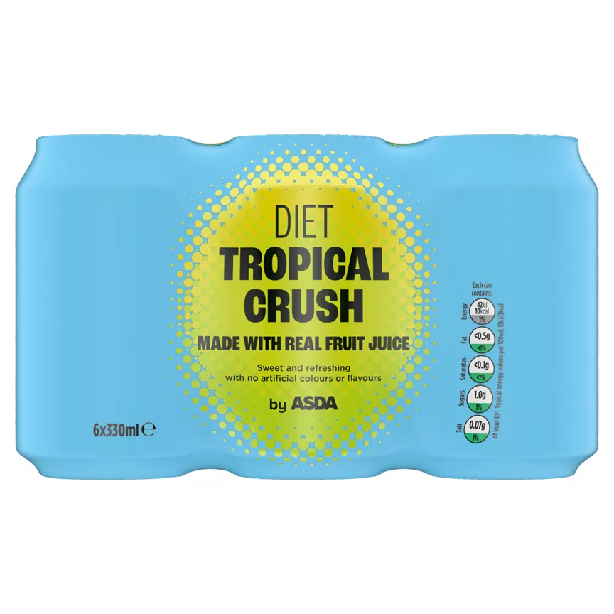 ASDA Tropical Crush Zero Cans