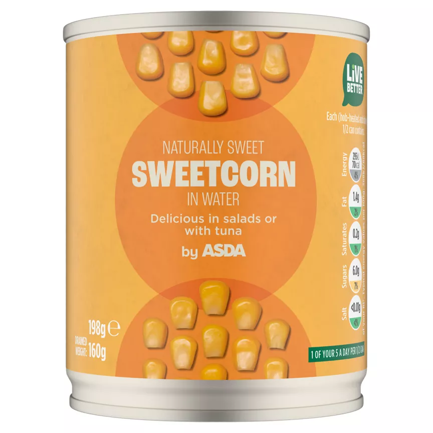ASDA Sweetcorn in Water 198g