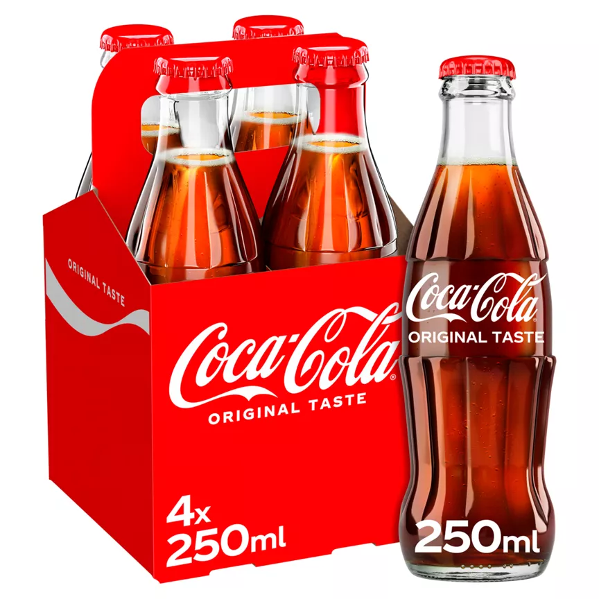 Coca-Cola Original Taste 4 x 250ml - Image 1
