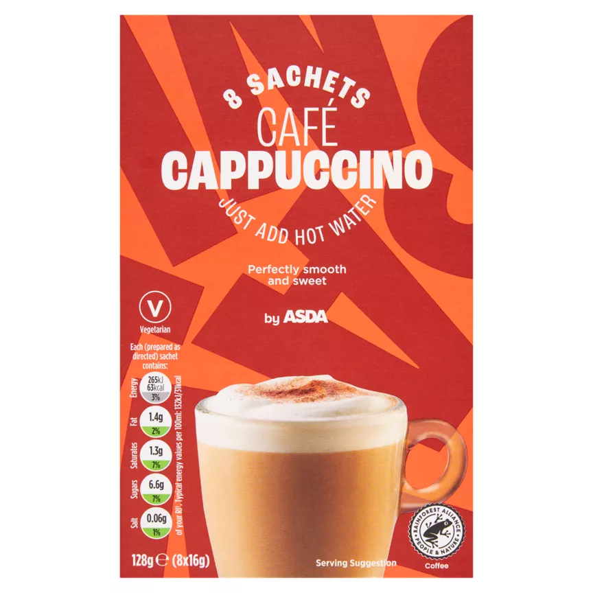 ASDA Cafe Cappuccino 8 x 16g (128g)