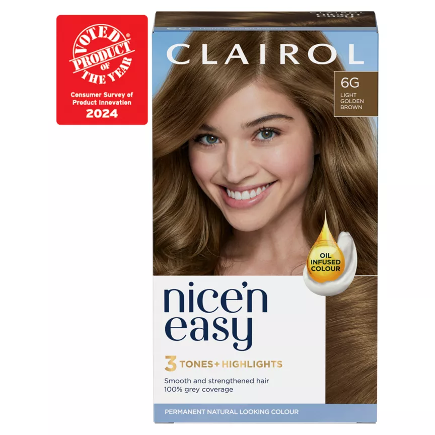 Clairol Nice’n Easy Permanent Hair Dye 6G Light Golden Brown