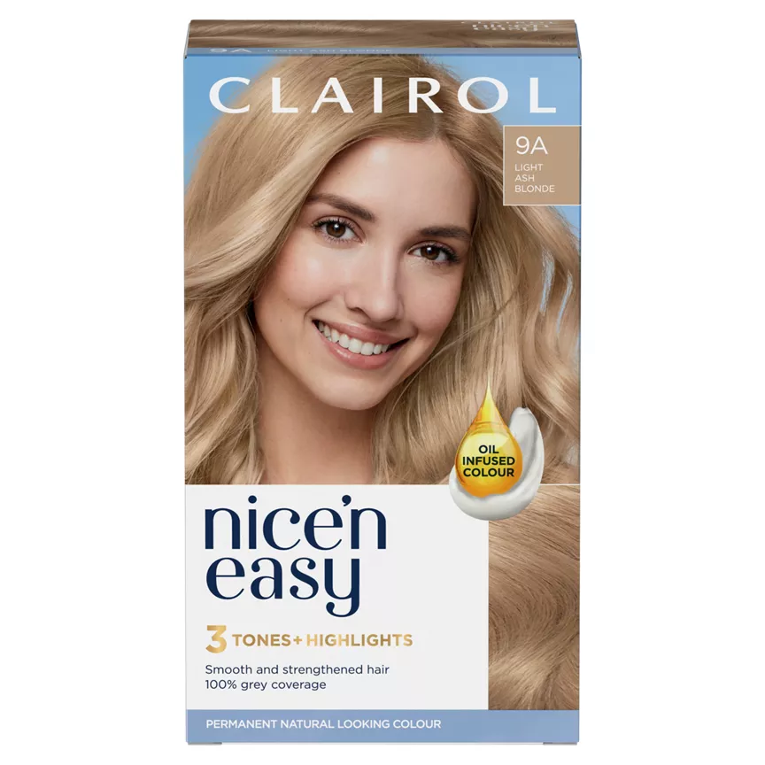 Clairol Nice’n Easy Permanent Hair Dye 9A Light Ash Blonde