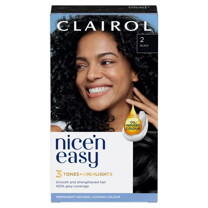 Clairol Nice’n Easy Permanent Hair Dye 2 Black