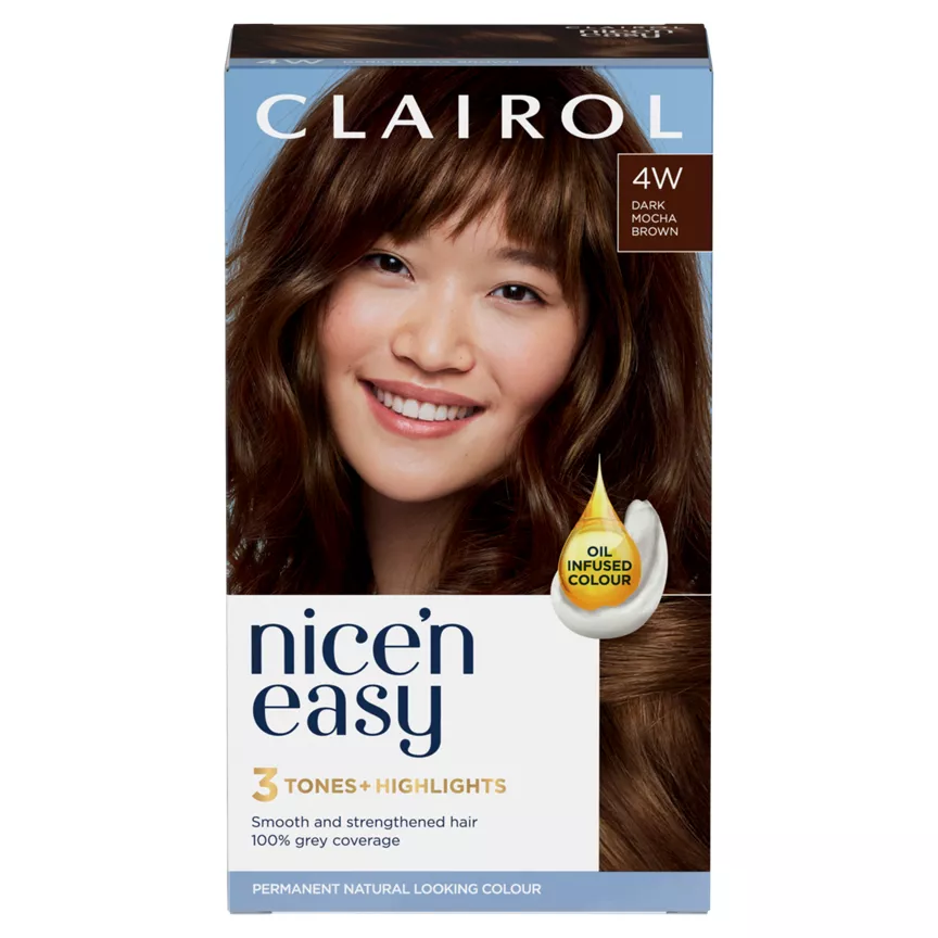 Clairol Nice’n Easy Permanent Hair Dye 4W Dark Mocha Brown