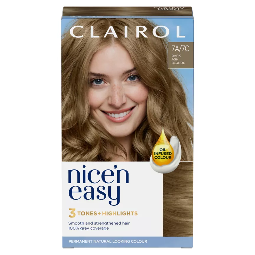 Clairol Nice’n Easy Permanent Hair Dye 7C Dark Cool Blonde