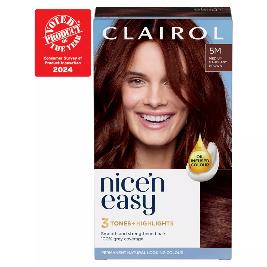 Clairol Nice’n Easy Permanent Hair Dye 5M Medium Mahogany Brown