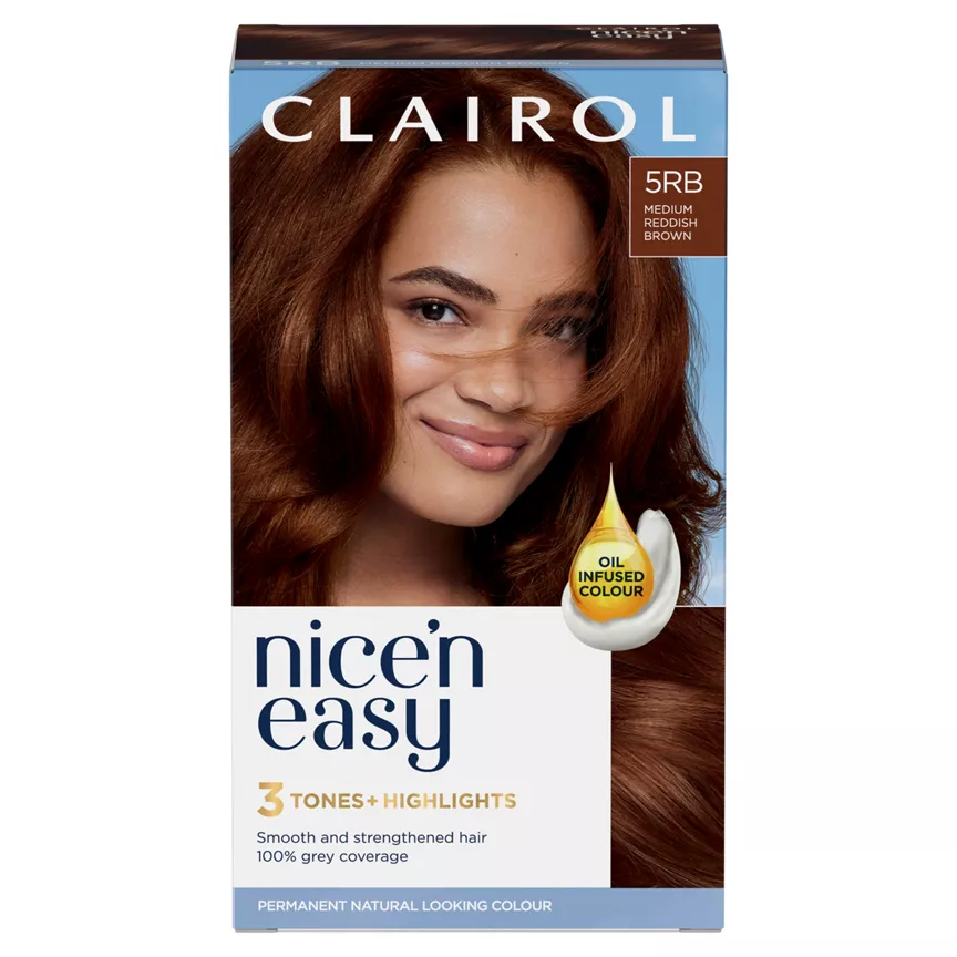 Clairol Nice’n Easy Permanent Hair Dye 5RB Medium Reddish Brown