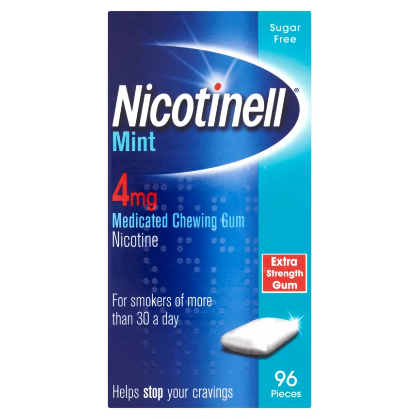 Nicotinell Mint 4mg Medicated Chewing Gum Extra Strength 96 Pieces