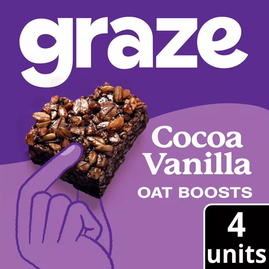 Graze Cocoa Vanilla Oat Boosts 4 x 30g (120g)