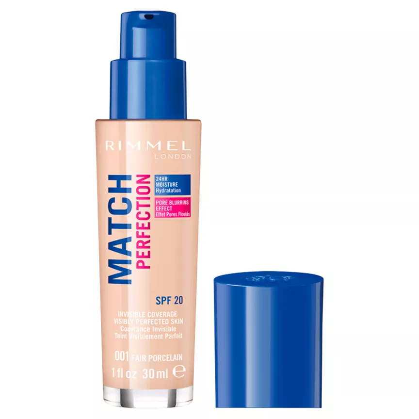 Rimmel London Match Perfection Foundation 001 Fair Porcelain 30ml