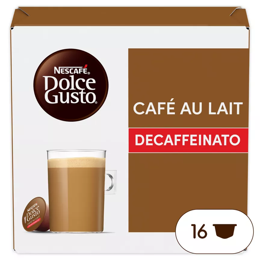 Nescafe Dolce Gusto Cafe au Lait Decaffeinated Coffee Pods