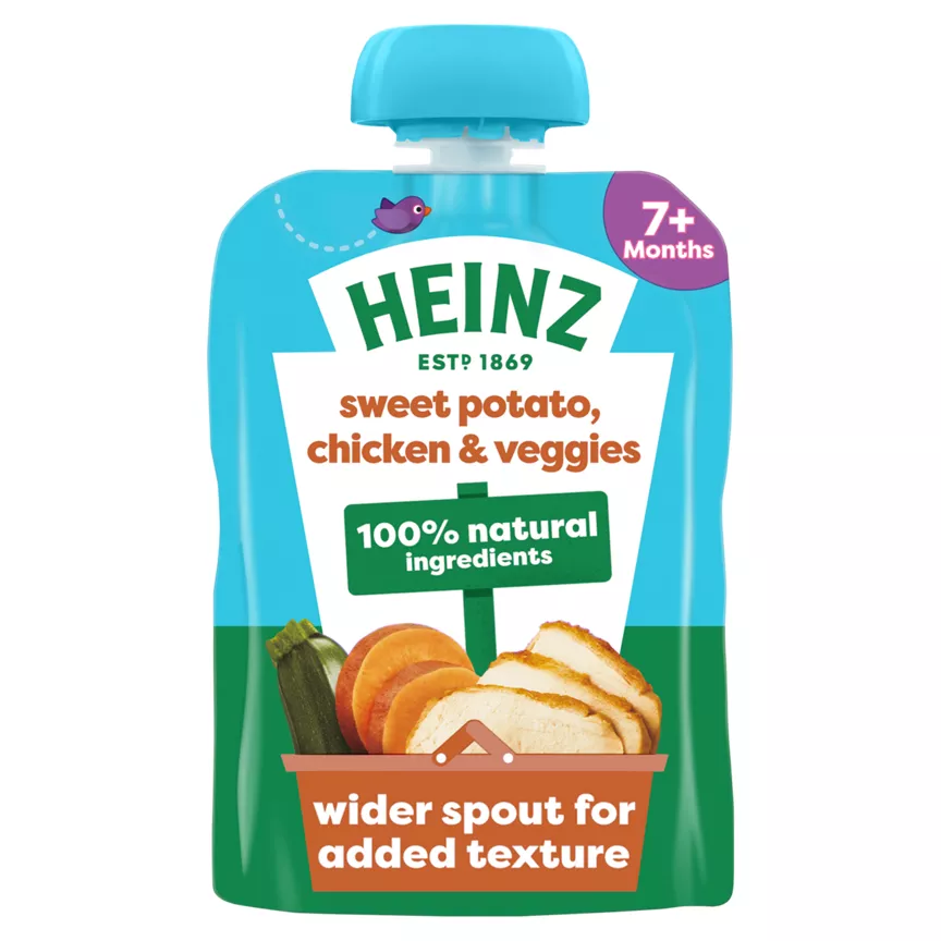 Heinz Sweet Potato, Chicken & Veggies Pouch Baby Food 7+ Months - Image 1