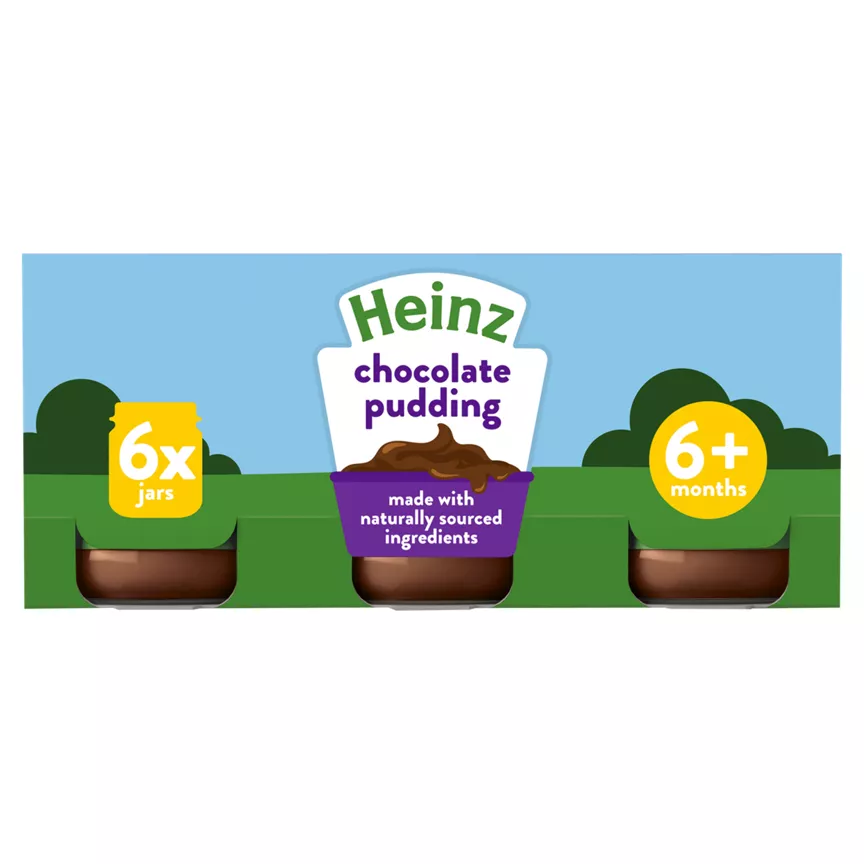 Heinz By Nature Chocolate Pudding Baby Food 6+ Months 6 x 120g