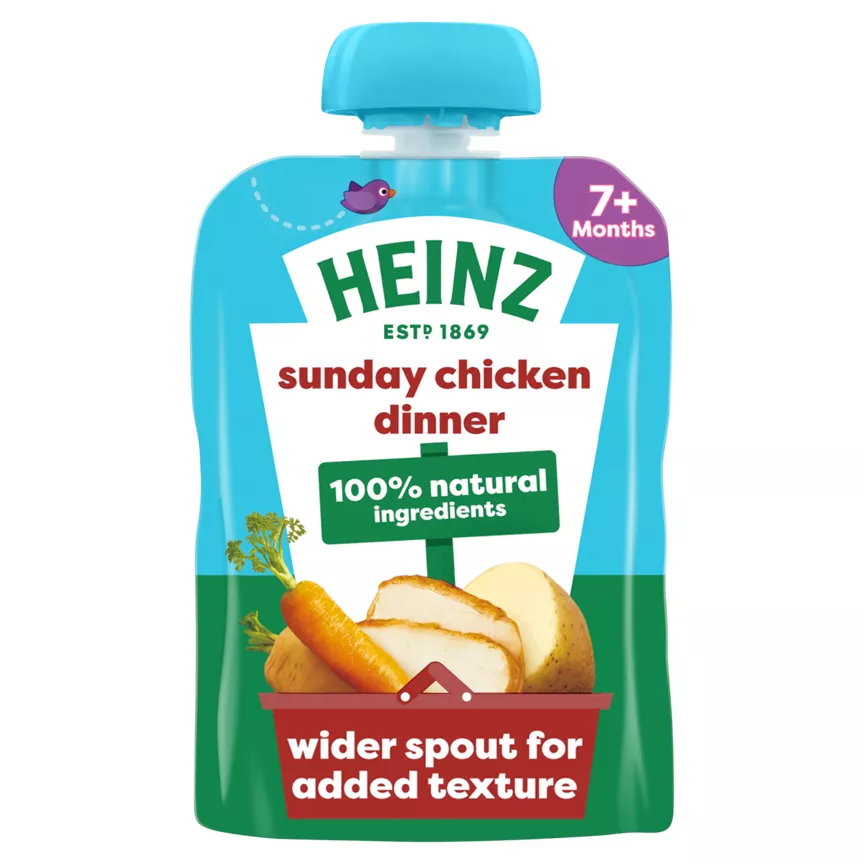 Heinz Sunday Chicken Dinner Baby Food Pouch 7+ Months