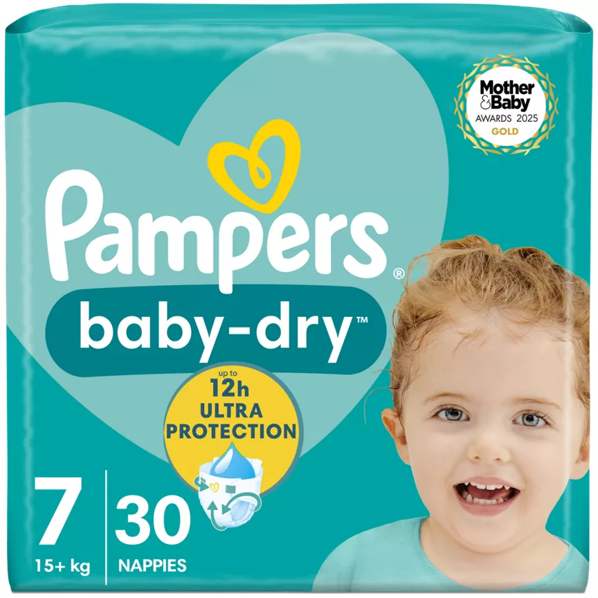 Pampers Baby-Dry Size 7 Nappies Essential Pack