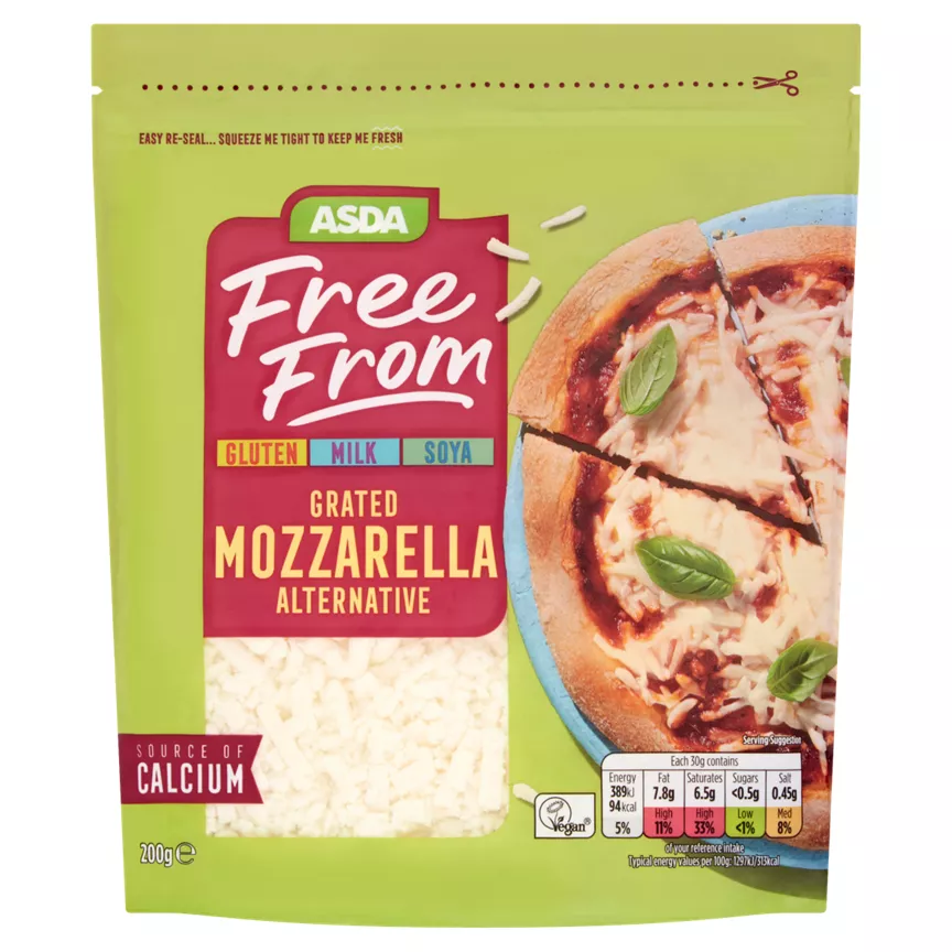 ASDA Free From Grated Mozzarella Alternative 200g