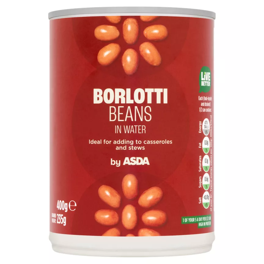 ASDA Borlotti Beans in Water 400g