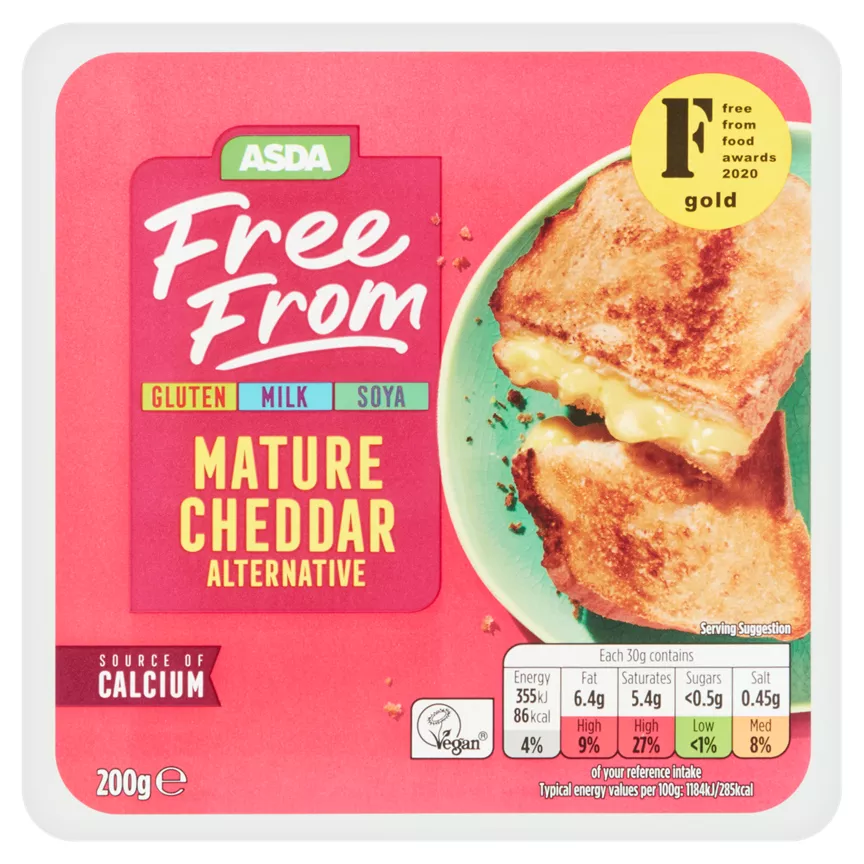 ASDA Free From Mature Cheddar Alternative 200g